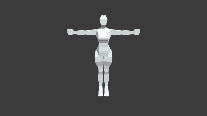 Personaje Low Poly Femenino 3D Model