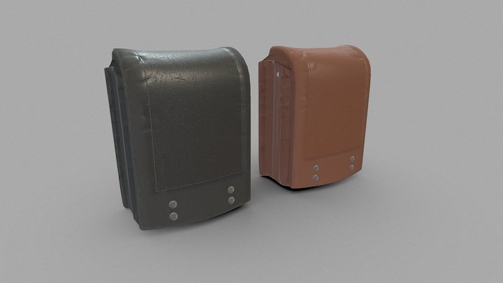 Pair of backpacks 3D Model