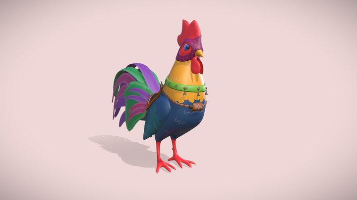 3D Chicken Cock 3D Model