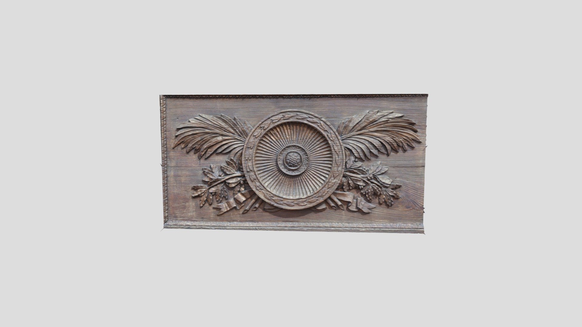 Wooden ornament from old church door