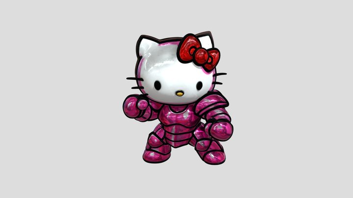 Armored Kitty Warrior 3D Model