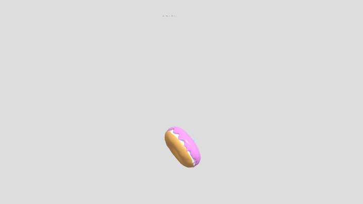 Donut - Pink Glaze 3D Model