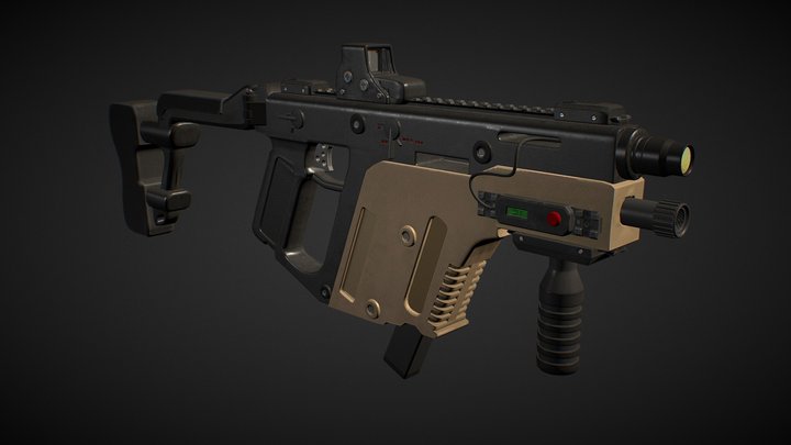 Hardsurface Kriss Vector Damage 3D Model