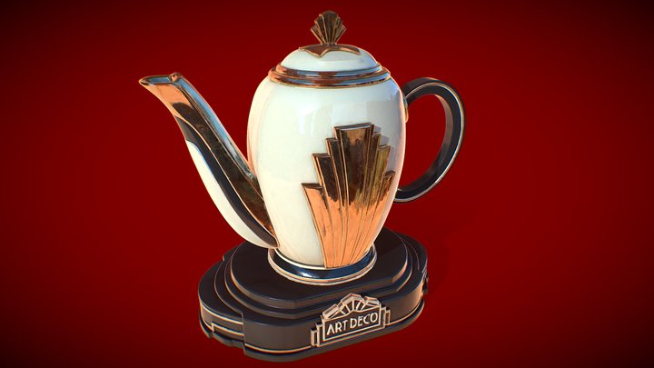 Art Deco Teapot – Free 3D Model STL