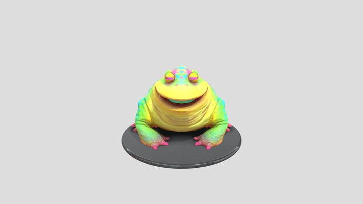 Colorful_frog__free 3D Model