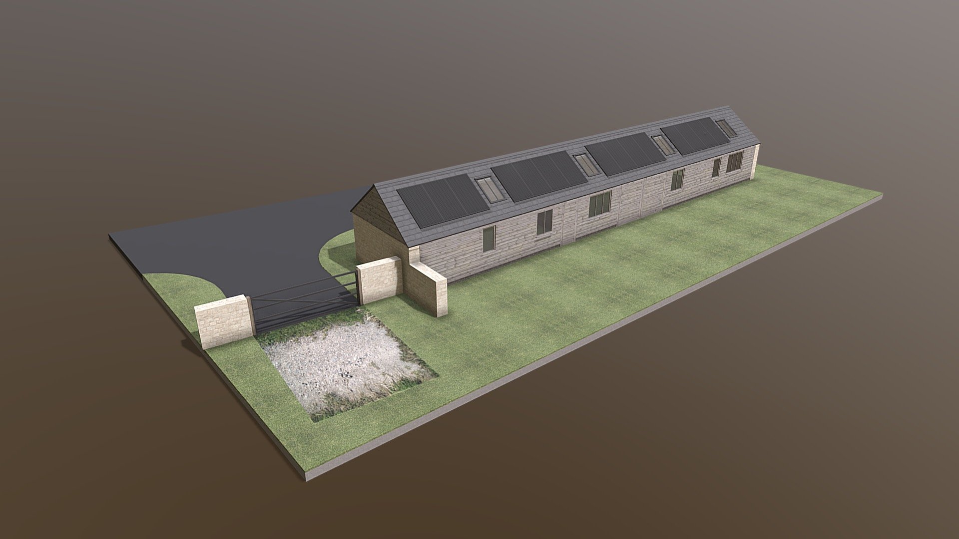 Solar Panels, Roof Windows (R3, Irregular) 3D model by Somerset