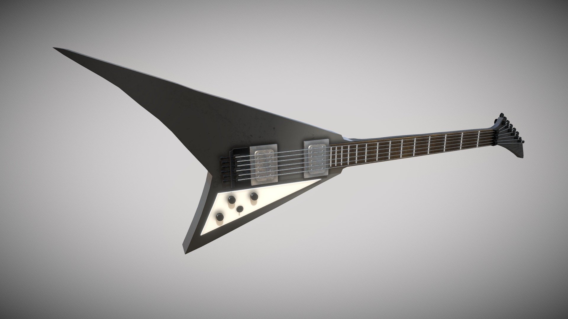 Jackson Guitar (Low poly 3D model) - Download Free 3D model by ...