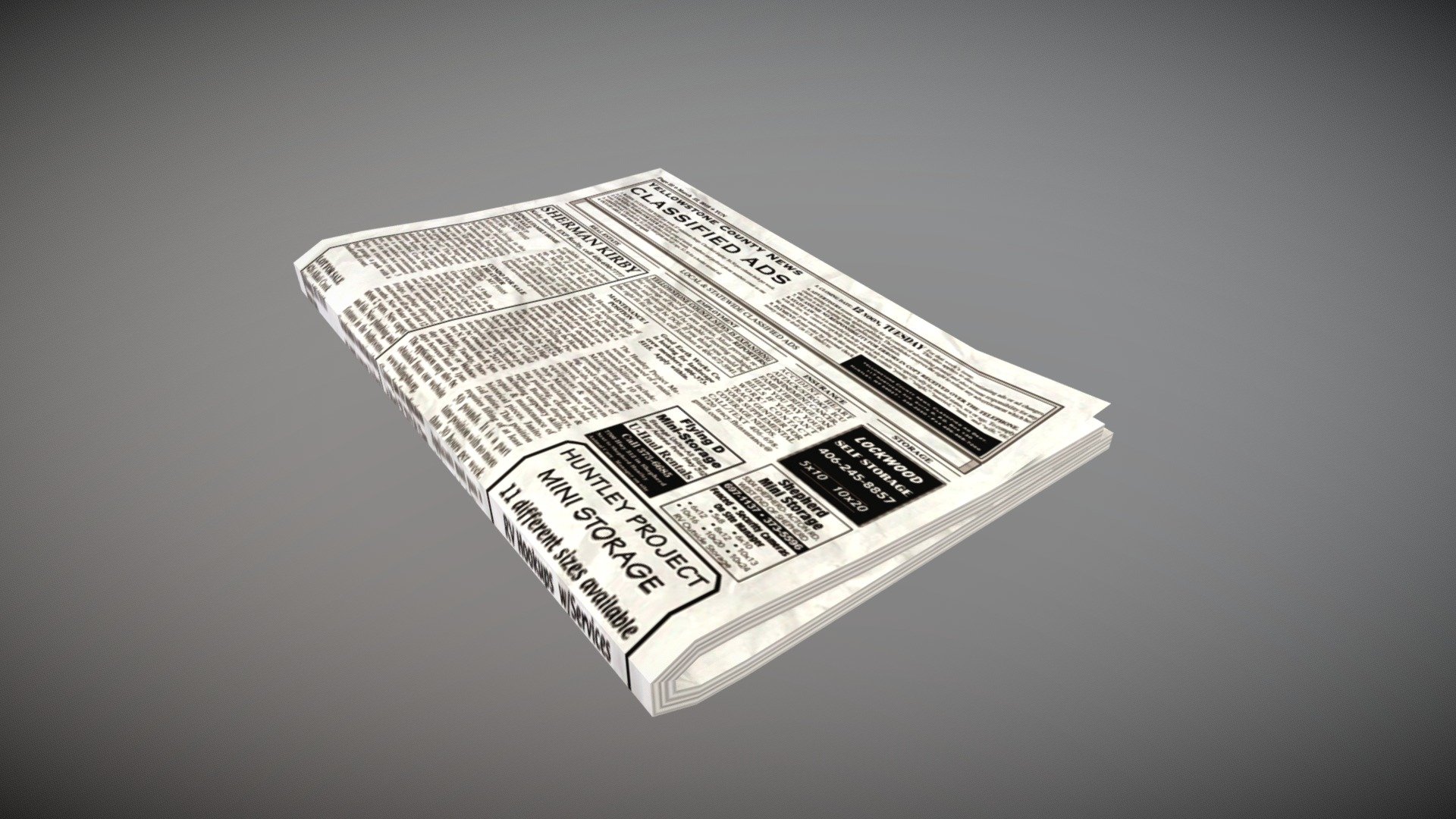 Newspaper - 3D model by mitchell_read.