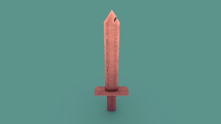 Wooden Sword 3D Model