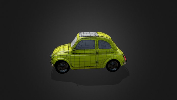 Fiat 500 (no Subdiv) 3D Model