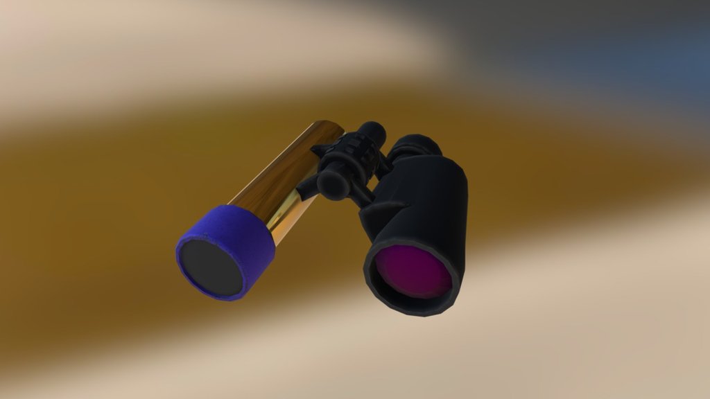 Binoculars w/ kaleidoscope tube - Hard /Textured