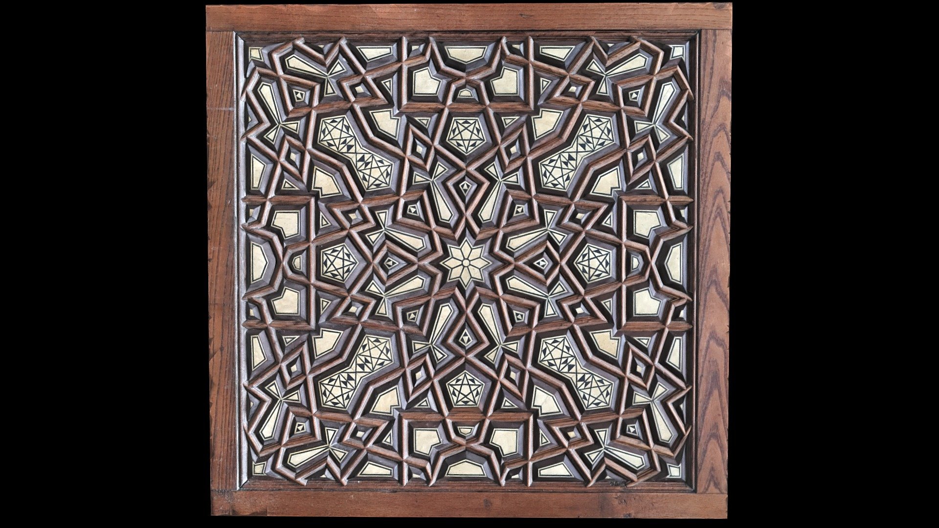 Islamic Geometric Motif on Wooden Door Panel - 3D model by danderson4 ...