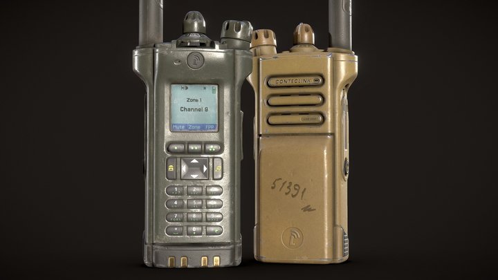 Combat Radio (Motorola SRX 2200) Game Model 3D Model
