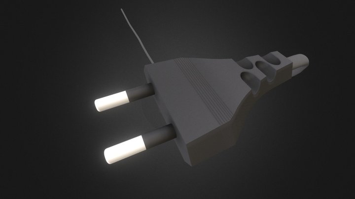 Plug with wire 3D Model