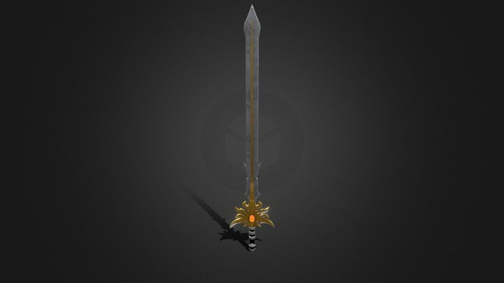 Medieval magic sword 3D Model