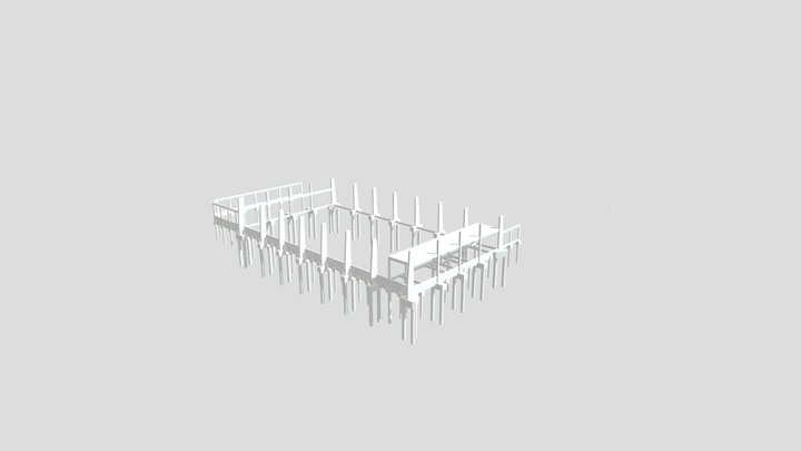 Estrutural - Quadra Escola Monteiro Lobato 3D Model