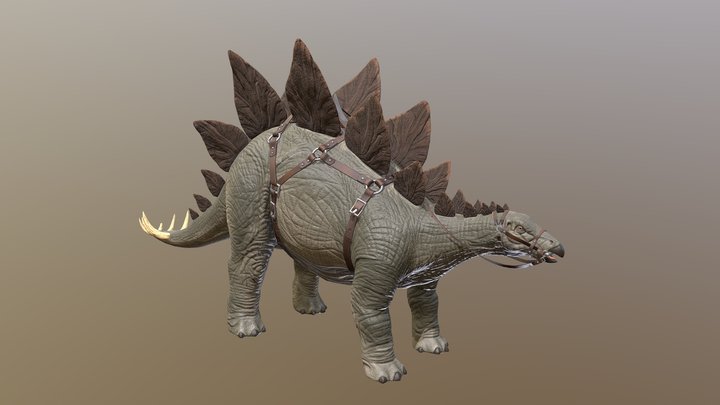 Stegosaurus Mount 3D Model