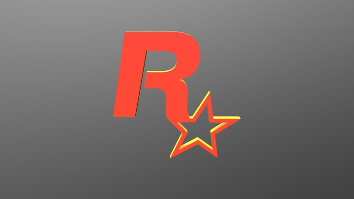 Rockstar Logo 3D Model