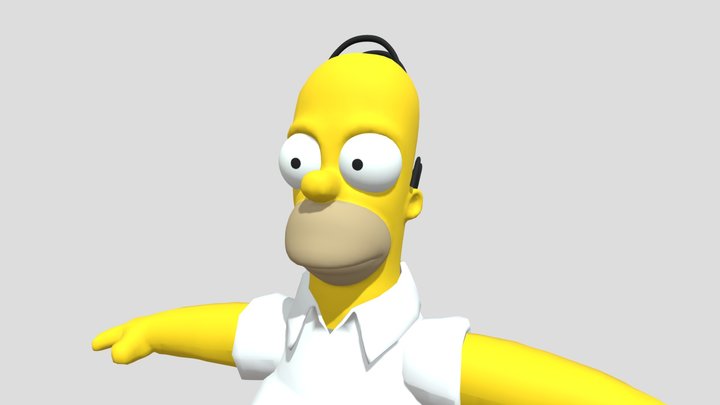 Homer FMV Model - The Simpsons: Hit & Run 3D Model