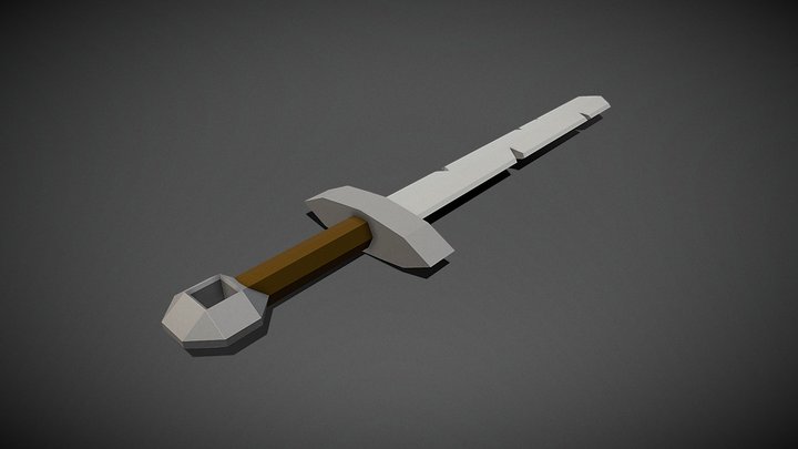 Low Poly Sword 3D Model