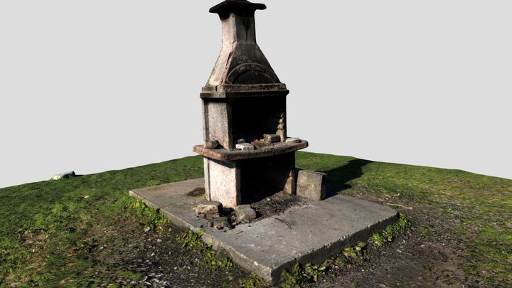 Public BBQ Grill Place (Raw Scan) 3D Model