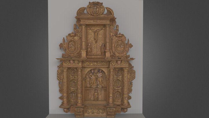 Ołtarz męki pańskiej z fary w Krośnie 3D Model