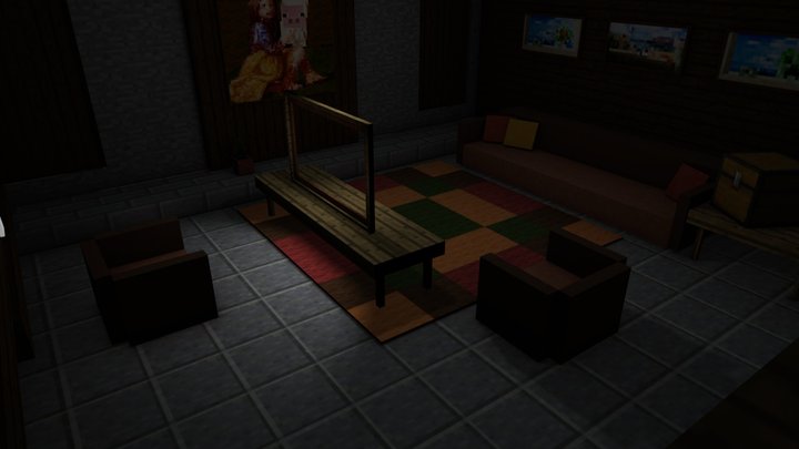 Minecraft VR room 3D Model