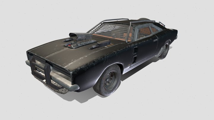 DODGE CHARGER 1969 (STYLE MADMAX) 3D Model