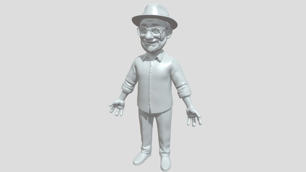 Elderly man with hat