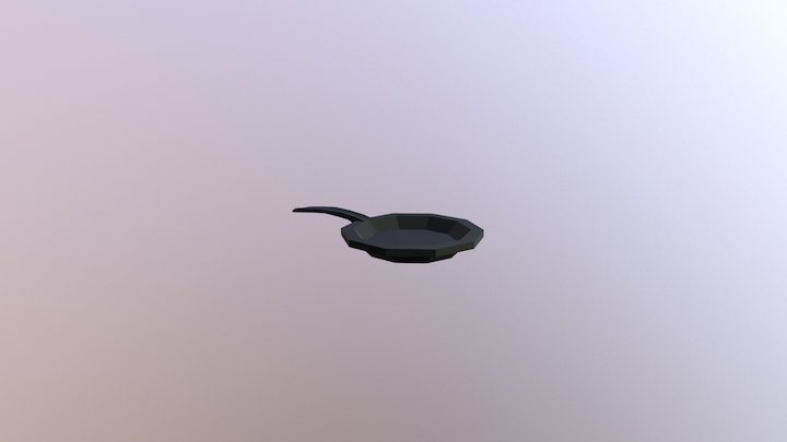 Low-poly Frying Pan made in blender 3D Model