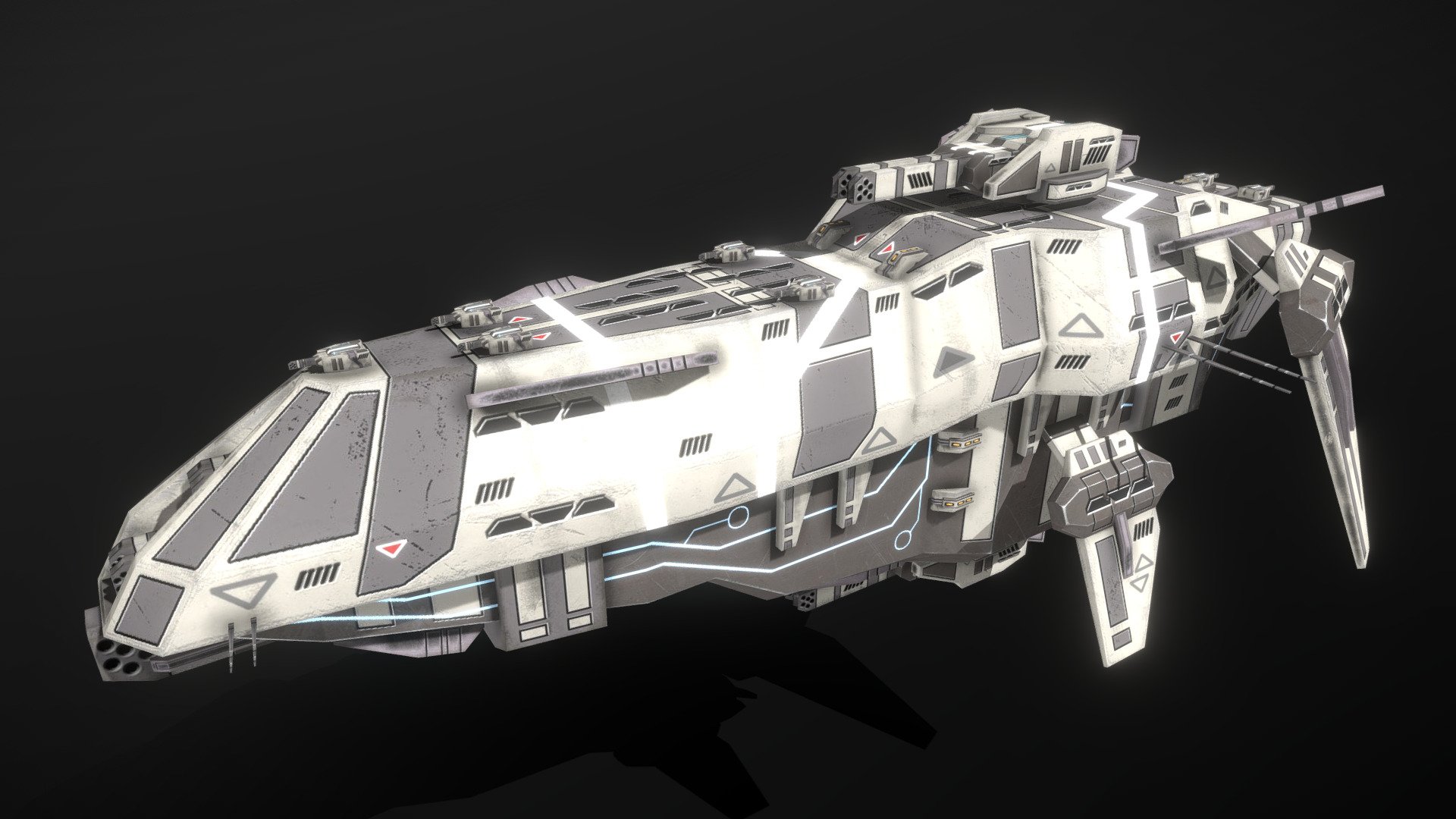 Spaceship Valkyrie Battleship, 3D Space