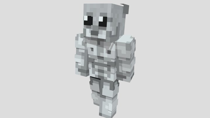 Sad Hammer Gigachad Minecraft Skin Model 3D Model