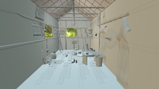 Hut interior 3D Model