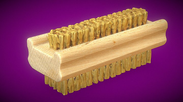 Wooden Bath Brush photogrammetry Scan SPA 3D Model
