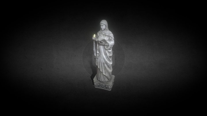 SM Statue Monk V1 06 BLT 3D Model