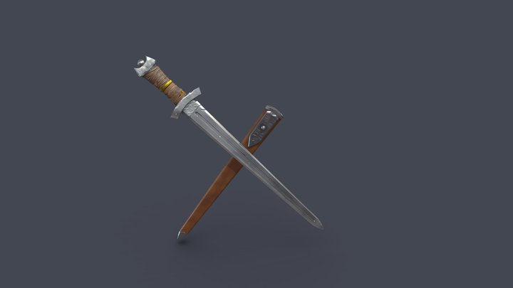Viking Sword Sculpt 3D Model