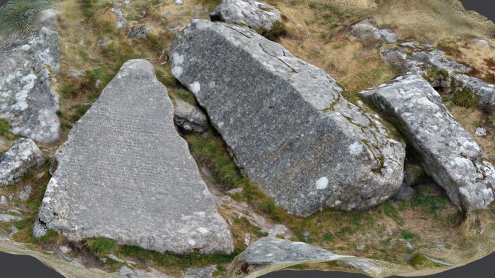 Ten Commandments Stone on Dartmoor 3D Model
