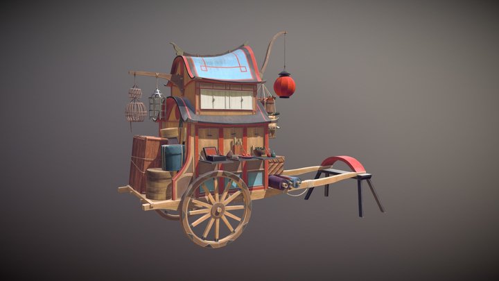 Trader's Wagon 3D Model