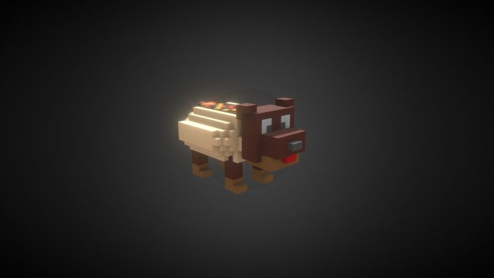 Pixel Path | Hot Dog 3D Model