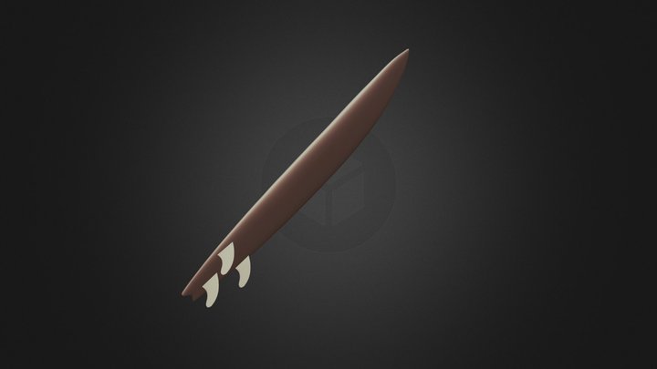 Simple Surf Board 3D Model