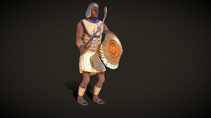 Ancient Egyptian Warrior - Medjay 3D Model