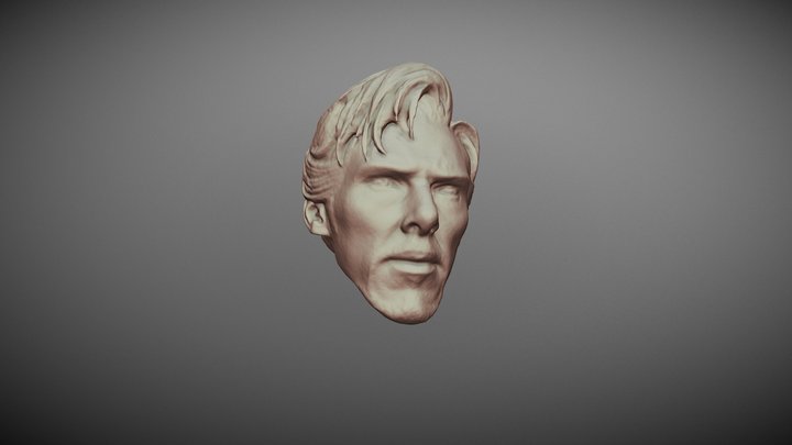 Doctor strange Head 1/12 for S.H.F 3D Model