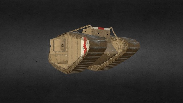 Mark V tank (Male) 3D Model