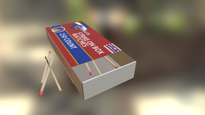 Matches And Box 3D Model