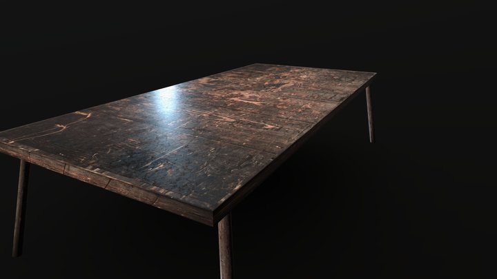 Wooden Table 3D Model