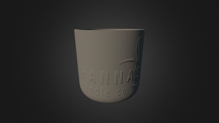 Hannas Candle Votive jar 3D Model