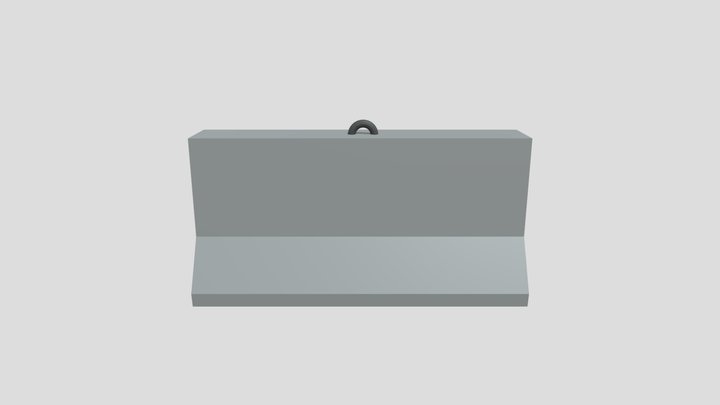 Jersey Barrier Low Poly – Modelo 3D gratuito STL