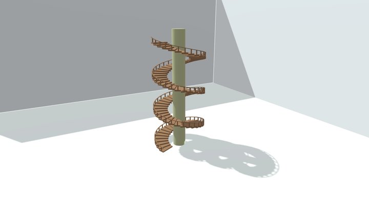 Spiral Staircase 3D Model