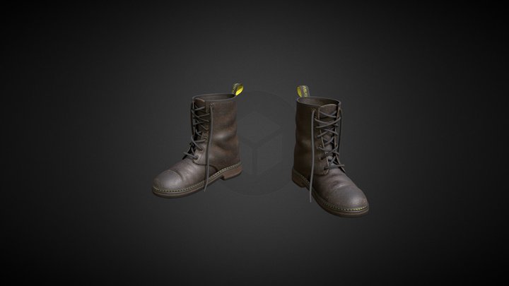 Leather Boots 3D Model