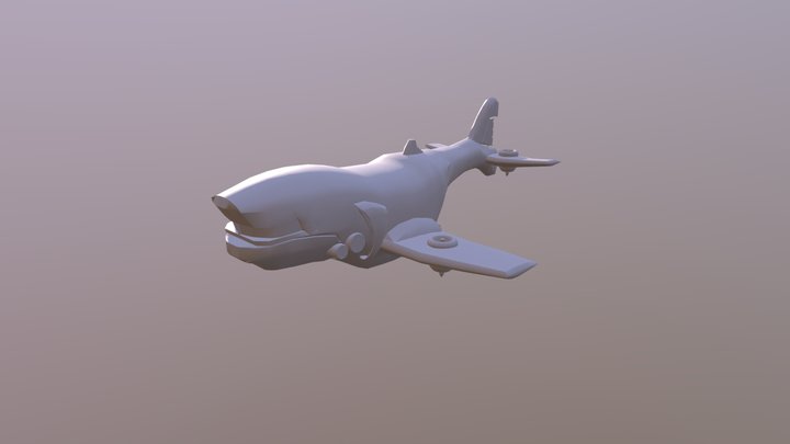 Whale Plane Model WIP 3D Model